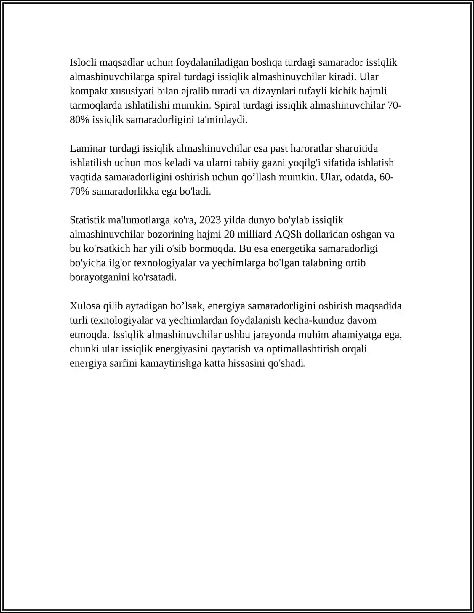 ISSIQLIK ALMASHINUVI APPARATLARI 4