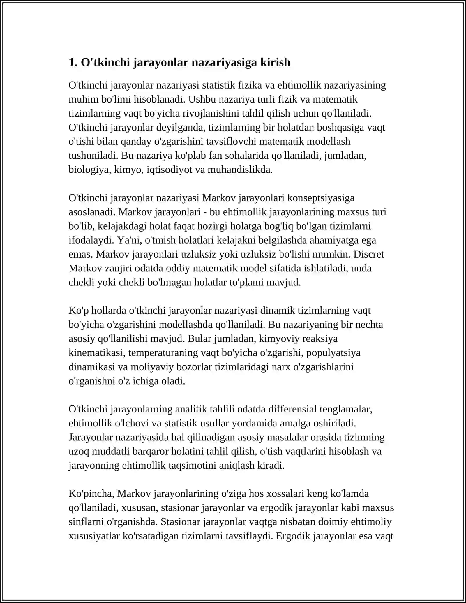NOCHIZIQ ZANJIRDA O'TKINCHI JARAYONLAR TO'G'RISIDA TUSHUNCHA 4