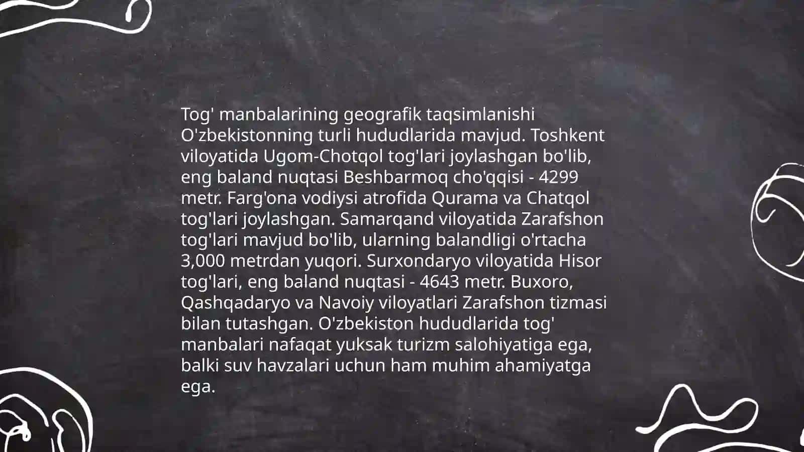 Tog' manbalari 4