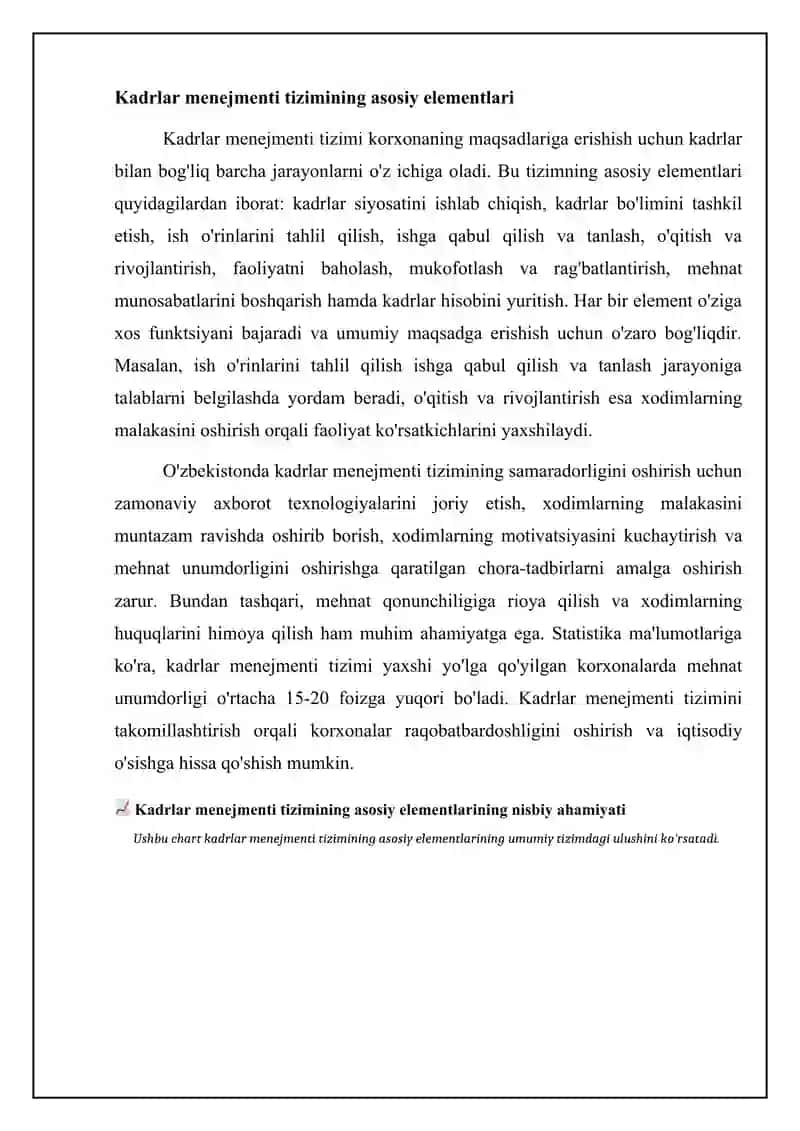 Sanoatda kadrlar bilan ishlash tizimi va kadrlar siyosatining asosiy yoʻnalishlari 4