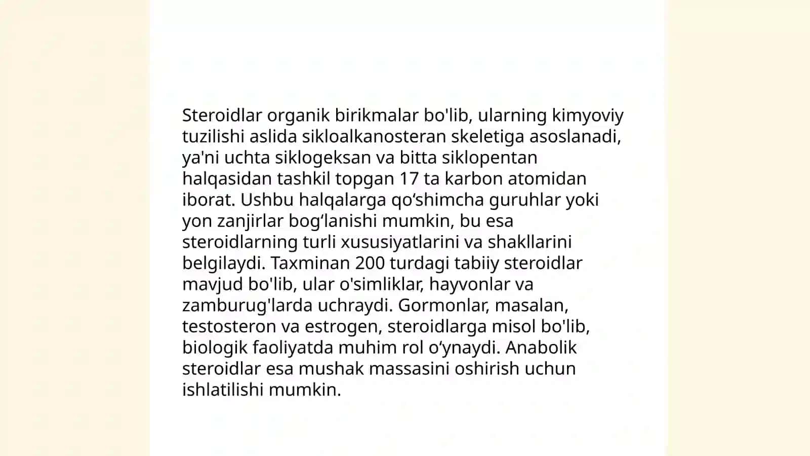 Steroidlar,ularning klassifikatsiyasi va tibbiyotda ishlatilishi 4