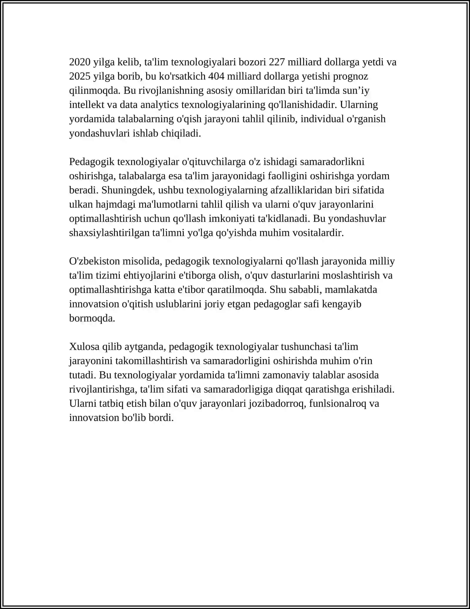 TAʼLIM JARAYONIGA TEXNOLOGIK YONDASHUV TAMOYILLARI 4