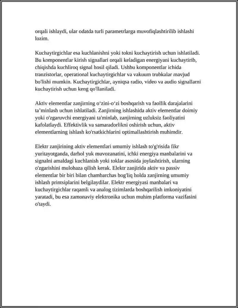 ELEKTR ZANJIRINING AKTIV VA PASSIV ELEMENTLARI 4