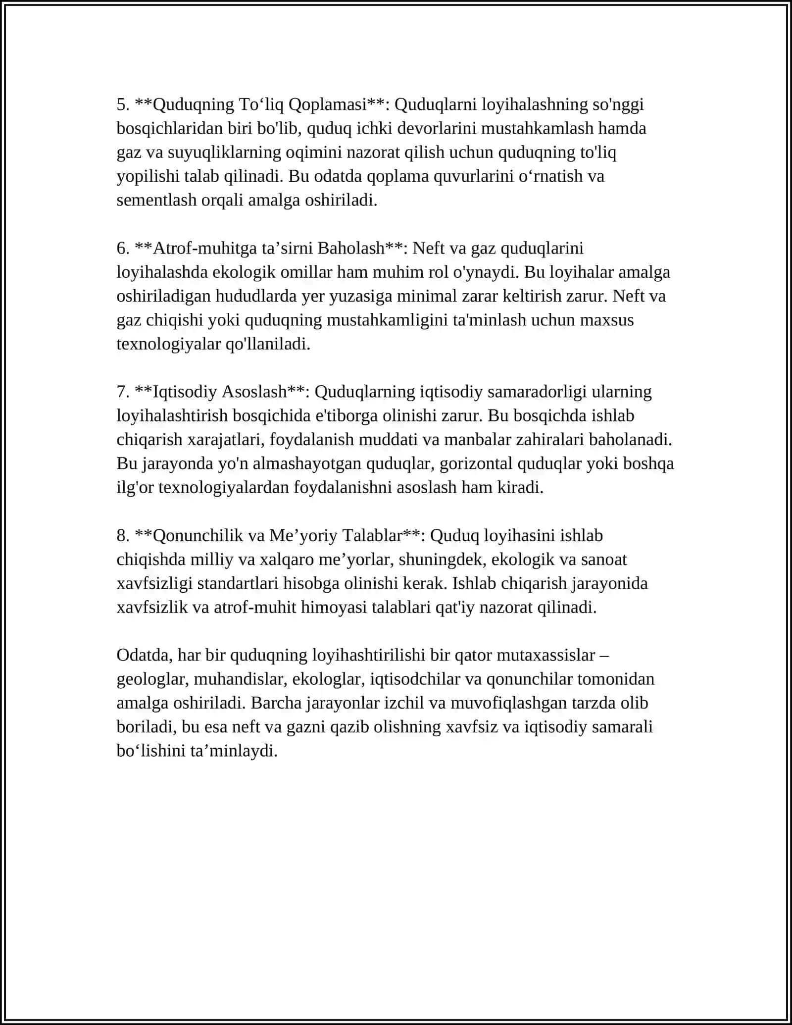 NEFT VA GAZ QUDIQLARI ULARNING KLASSIFIKATSIYASI VA KANSTRUKSIYALARI 4