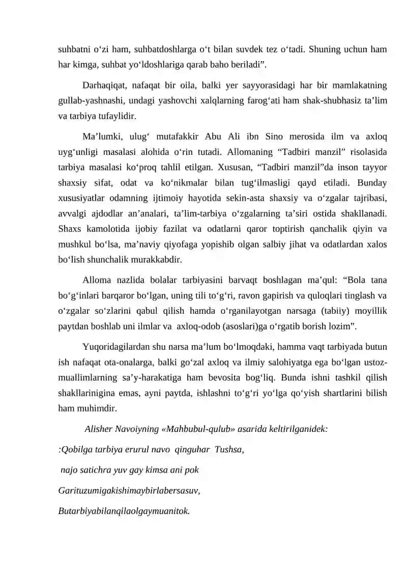 Tarbiya Fanini O'qitish 4