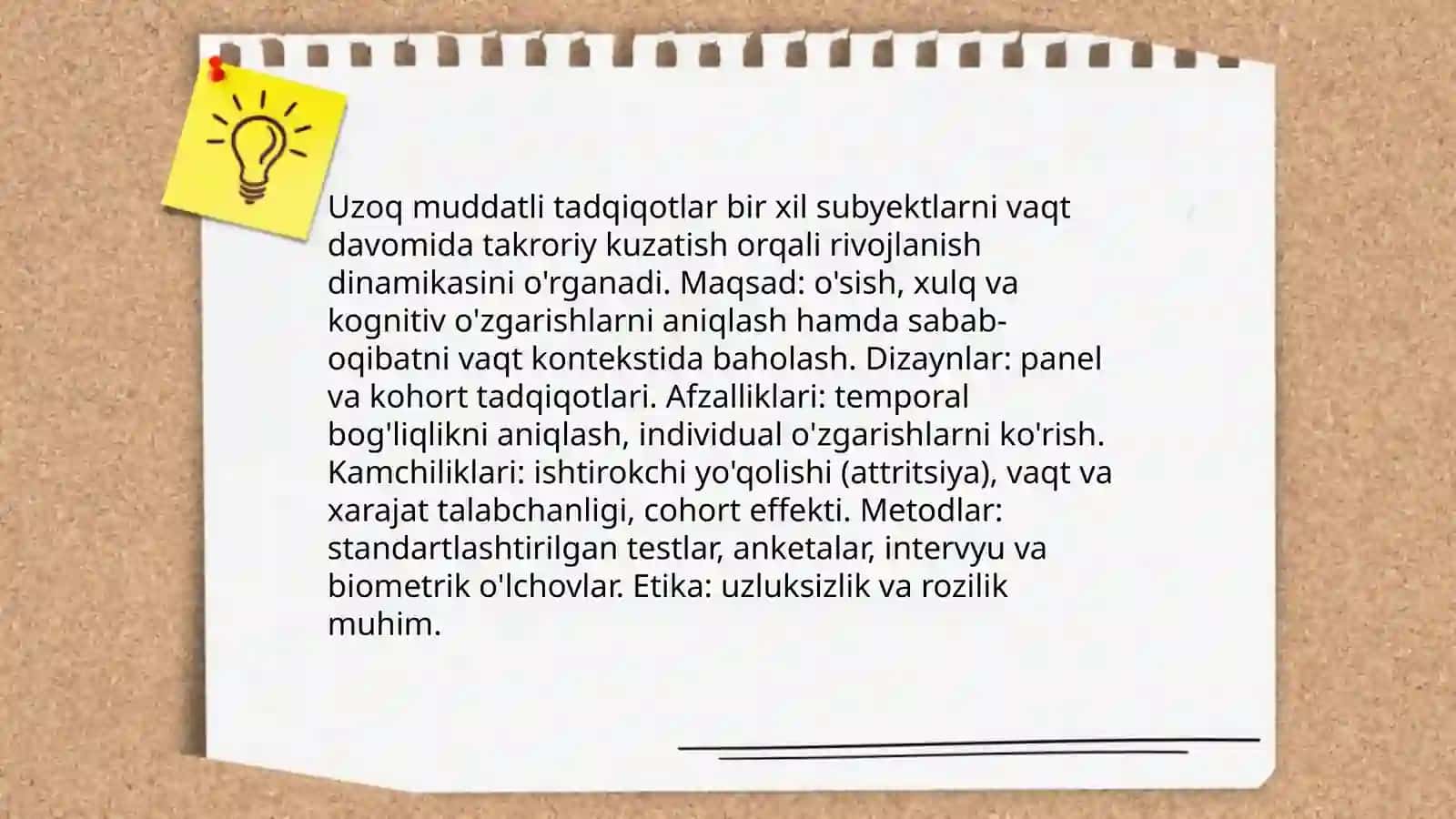 Rivojlanish psixologiyasi fanining ilmiy taqdiqot metodlari 4