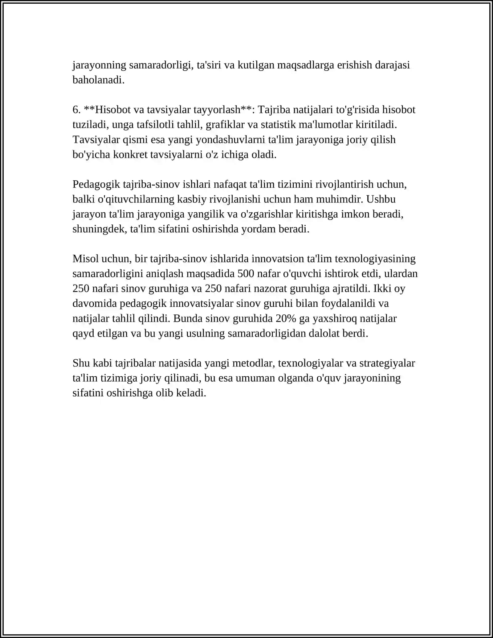 PEDAGOGIK TAJRIBA-SINOV ISHLARI DASTURINI ISHLAB CHIQISH METODIKASI 4