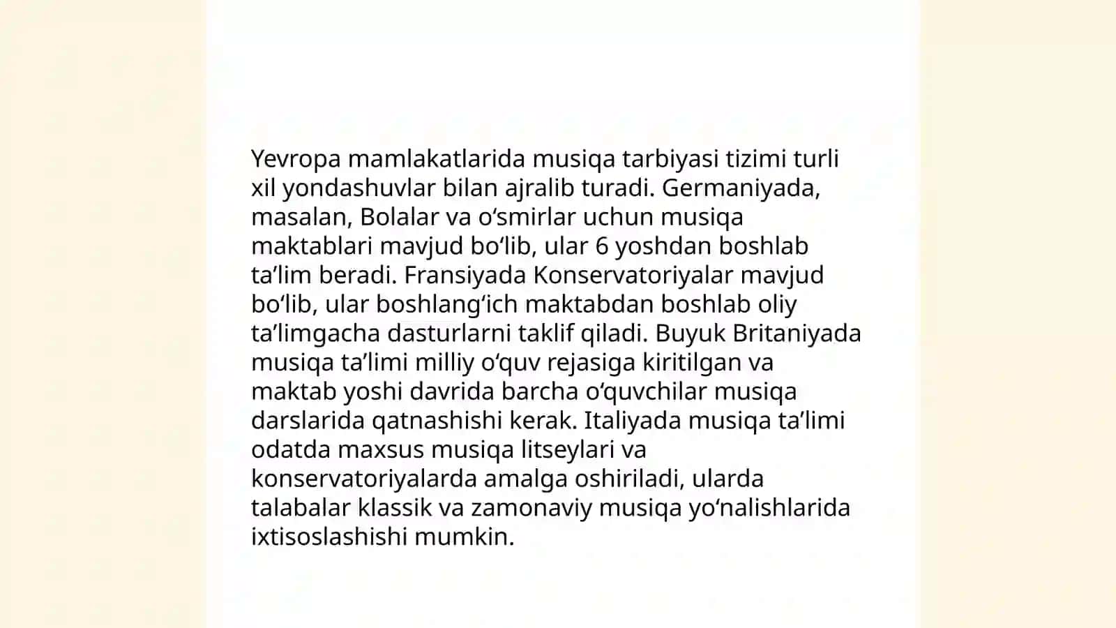 Xorijiy mamlakatlarda musiqa tarbiya tizimi 4