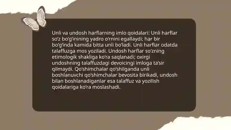 Oʻzbek-lotin alifbosining imlo qoidalari 4