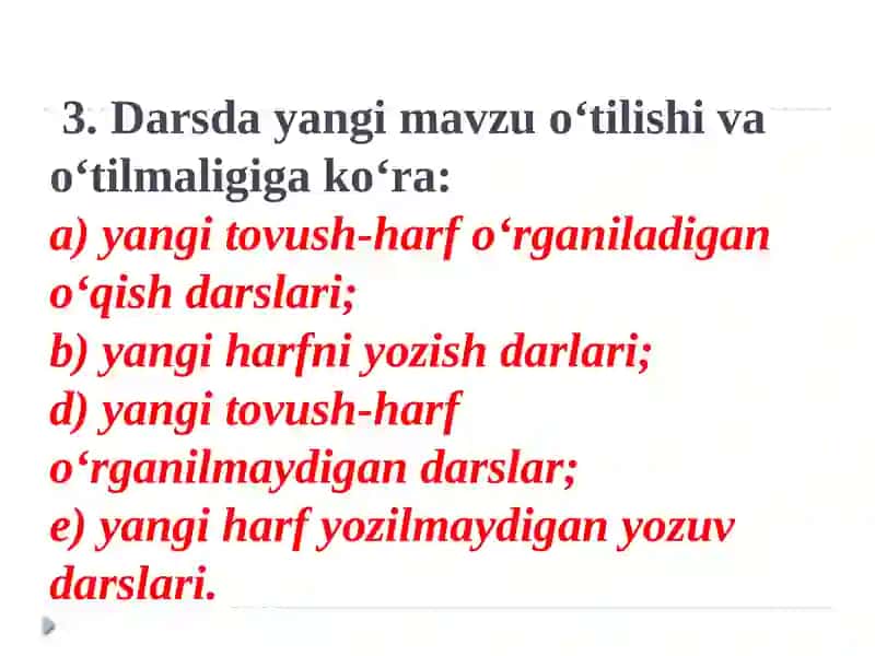 SAVOD O‘RGATISHNING ASOSIY MASHQ TURLARI 4
