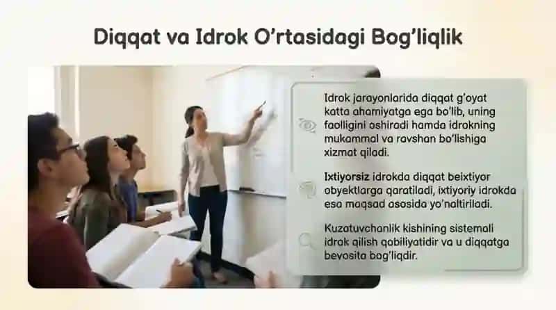 Diqqatning boshqa psixik hodisa va jarayonlarni taqqoslash 4