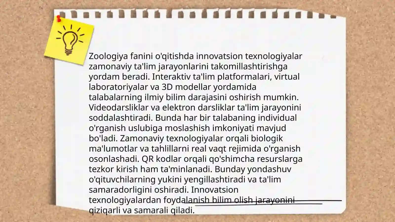 Zoologiya o’qitish metodikasi, hususiy masalalari jumladan “ yassi, togarak, halqali chuvalchanglar tipini” o’rganish metodikasi 4