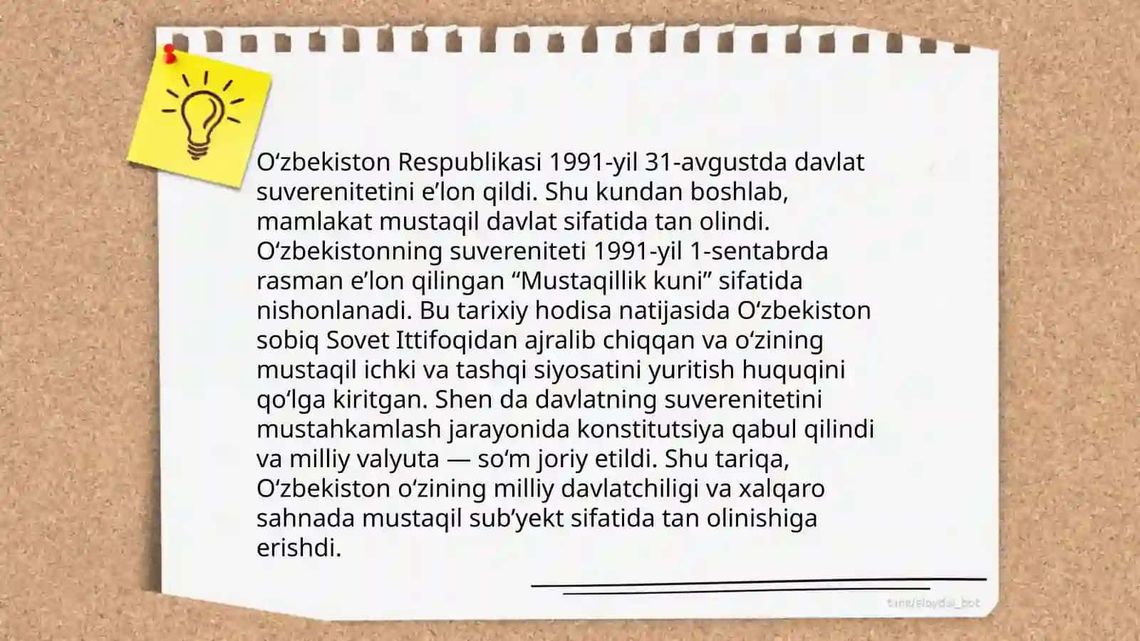 Mustaqil Oʻzbekistonning tashkil topishi: tarixiy sharoitlar 4