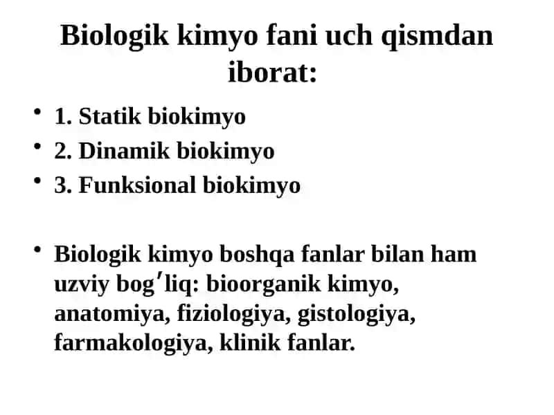 Aminokislotalar. Peptidlar. Oqsillar. Oqsillarning biologik vazifalari 4