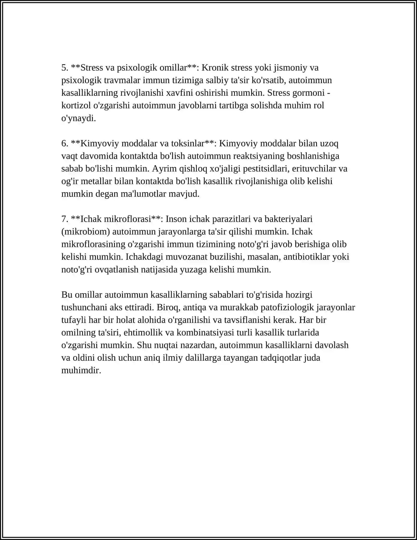 IMMUNOLOGIK TOLERANTLIK NUQSONLARI.AUTOIMMUN XASTALIKLAR 4