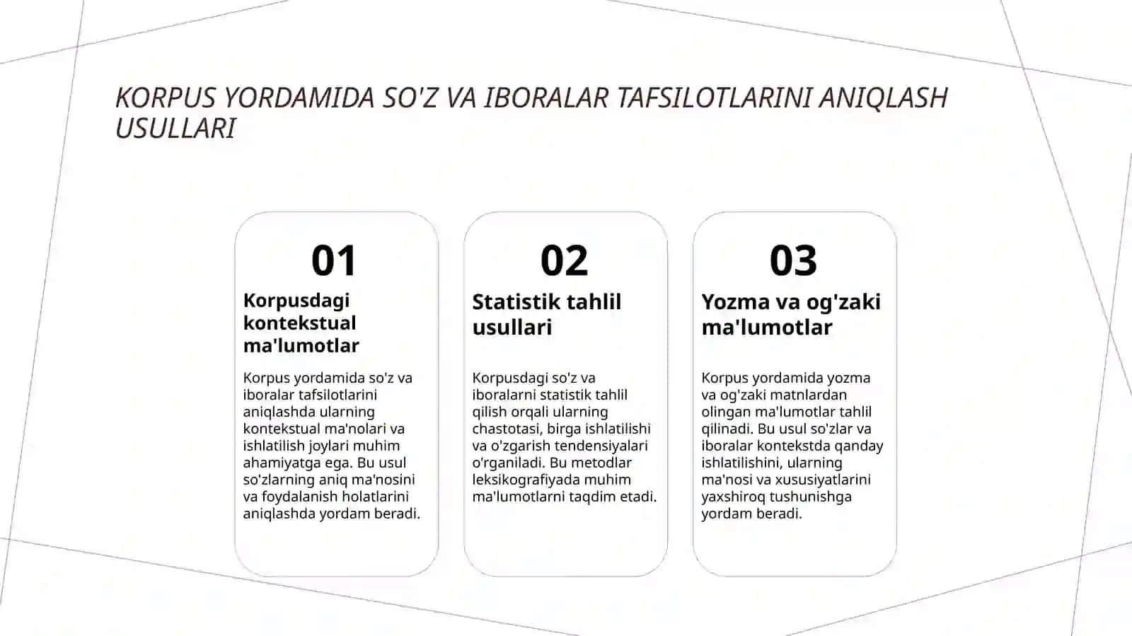 Leksikografiyada korpusdan foydalanish usullarini oʼrganish 4