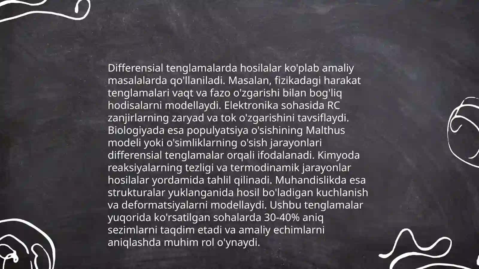 Hosila yordamida modellashtirish 4