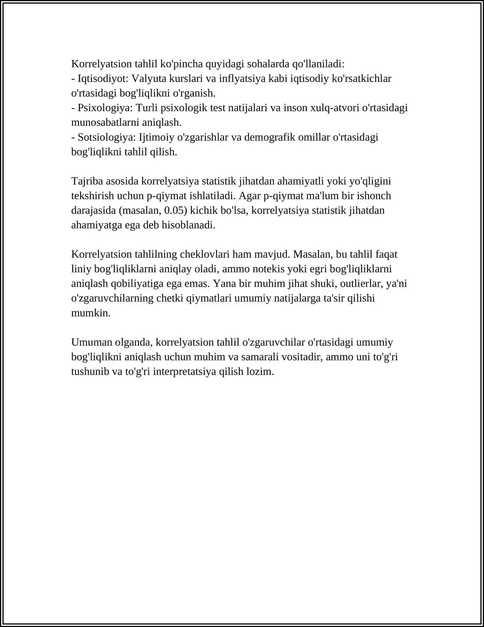 KORRELYATSION TADQIQOTLAR 4