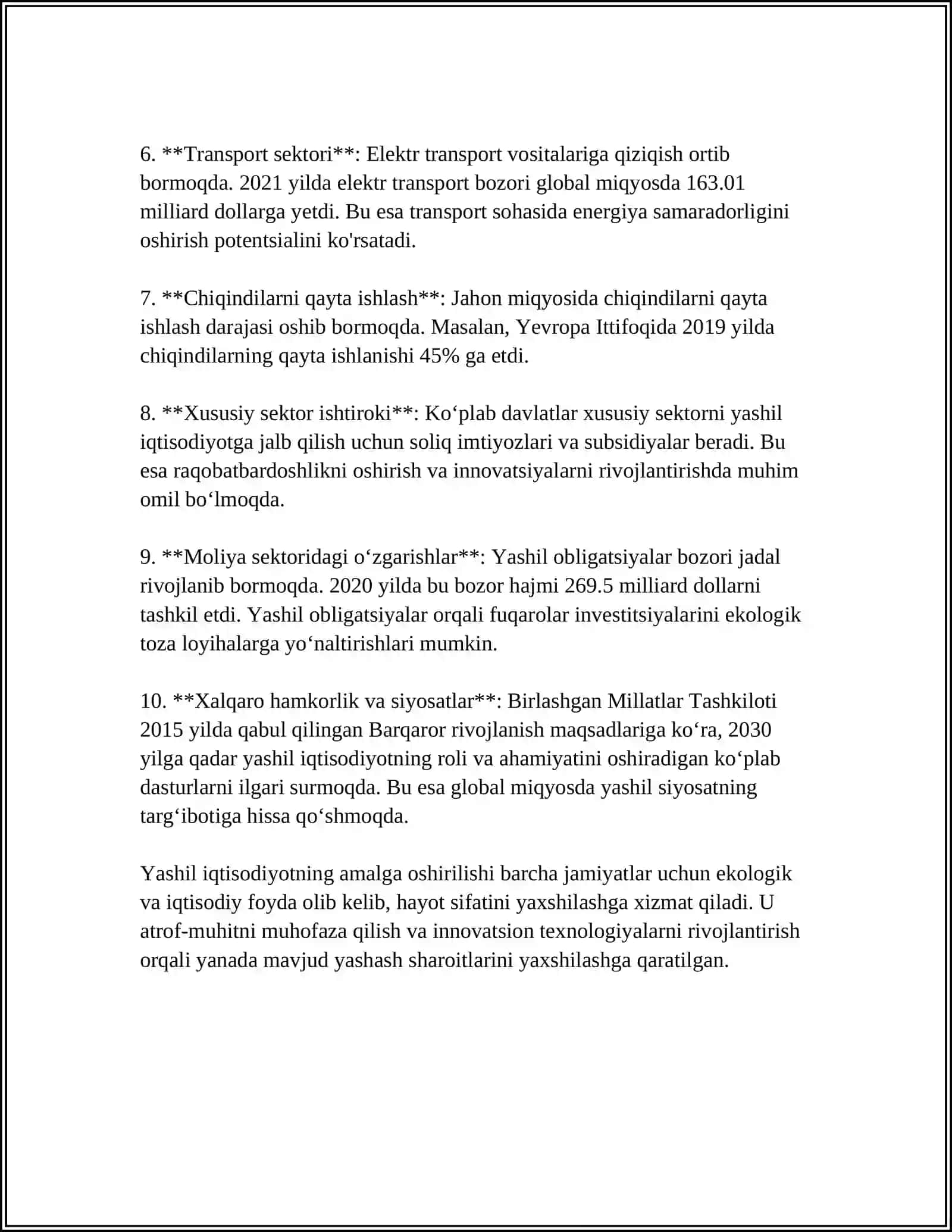 "YASHIL IQTISODIYOT" KURSINING PREDMETI VA METODI 4