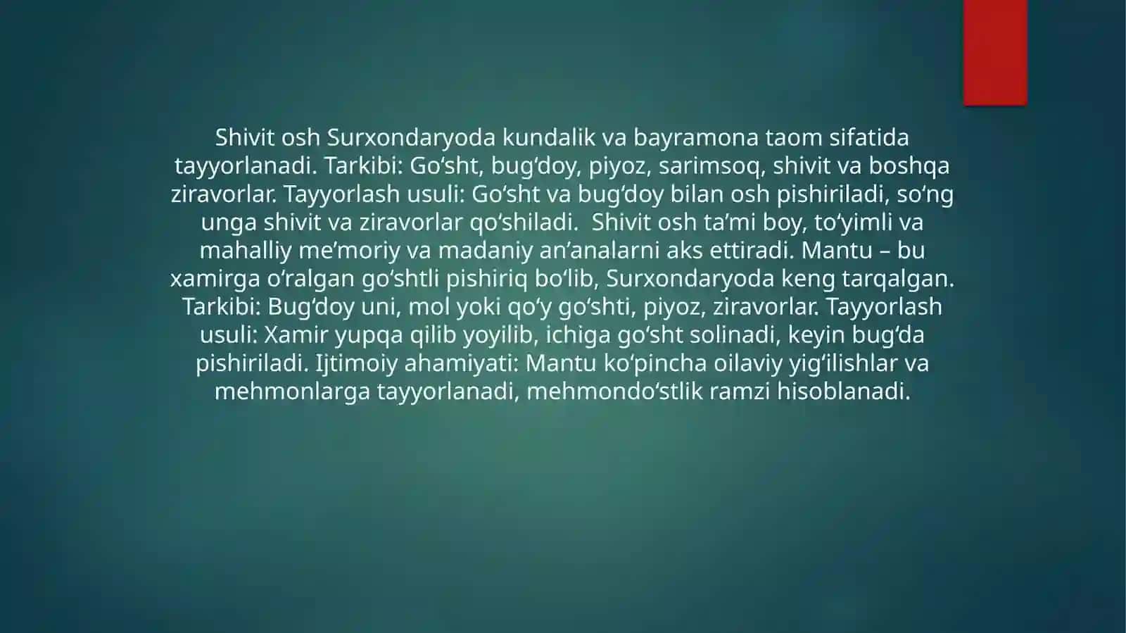 Surxondaryoning milliy taomlari 4