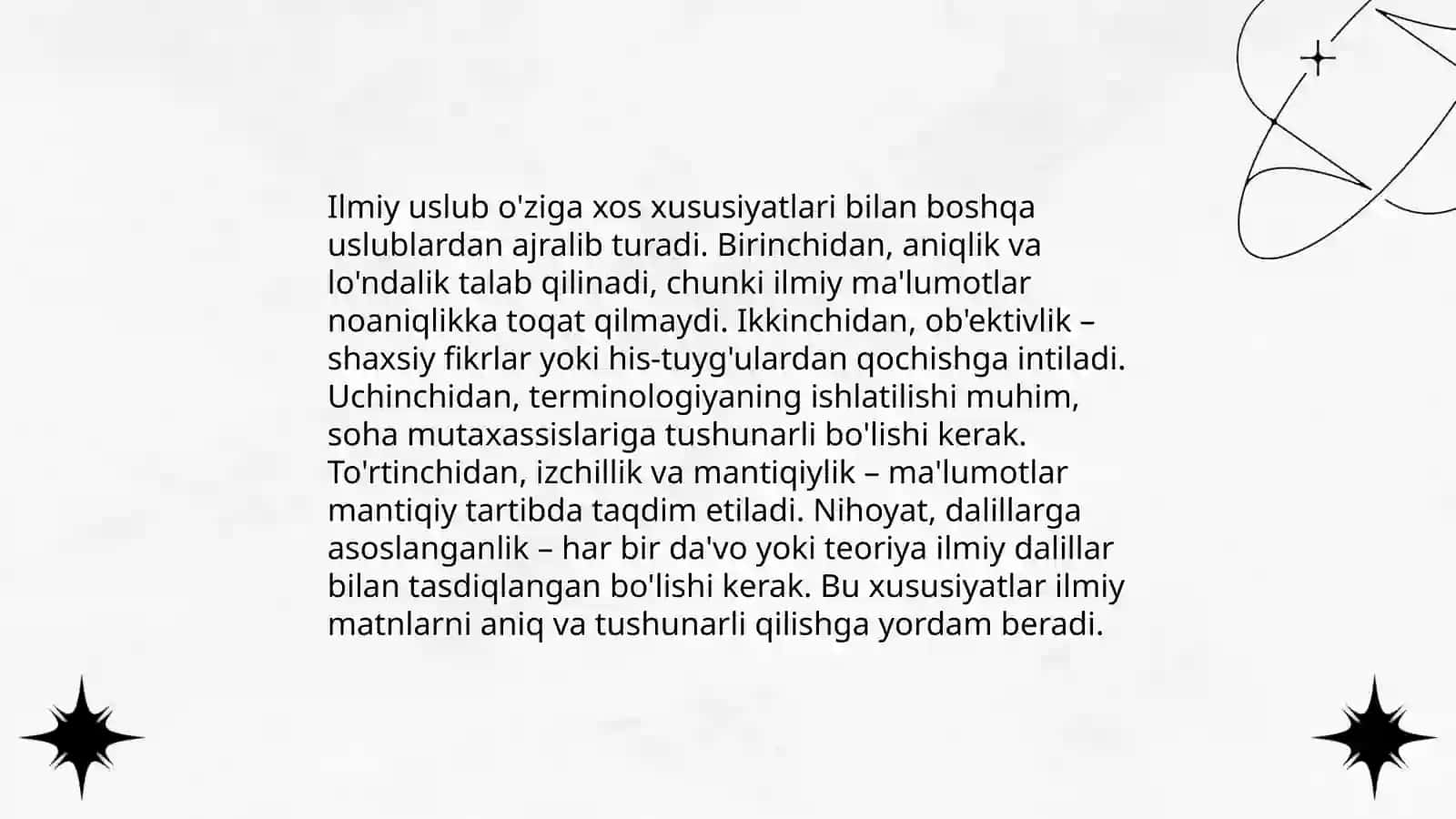 Ilmiy uslub va uning xususiyatlari 4