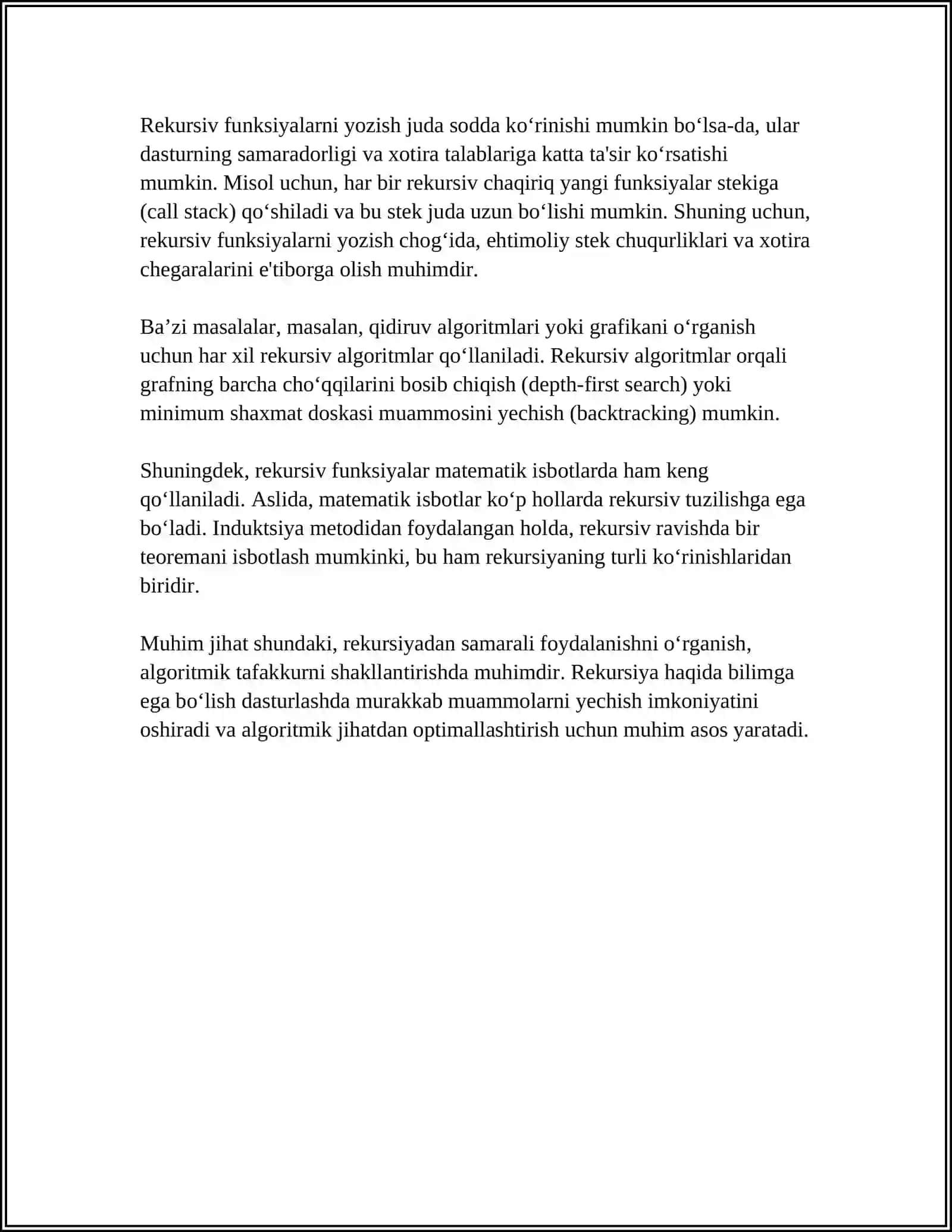 REKURSIYA VA UNING TAHLILI 4