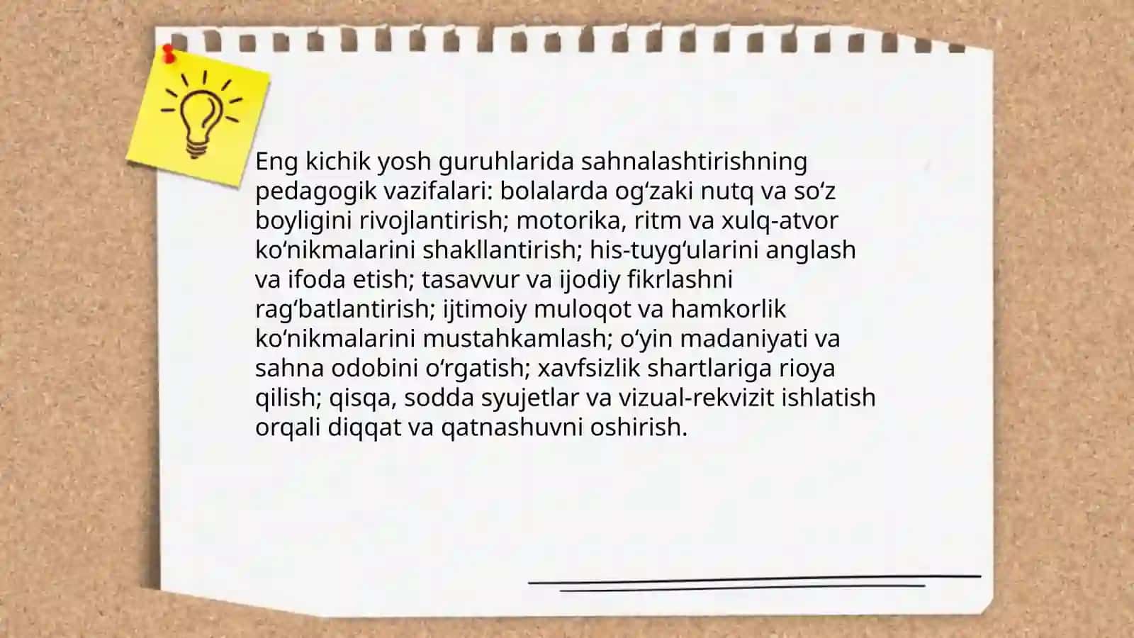 Maktabgacha taʼlim tashkilotining turli yosh guruhlarida sahnalashtirish faoliyatining asosiy vazifalari 4