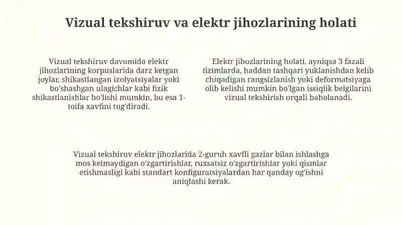 Elektr kuriilmalarining xavfsizlikni tekshiriish 4