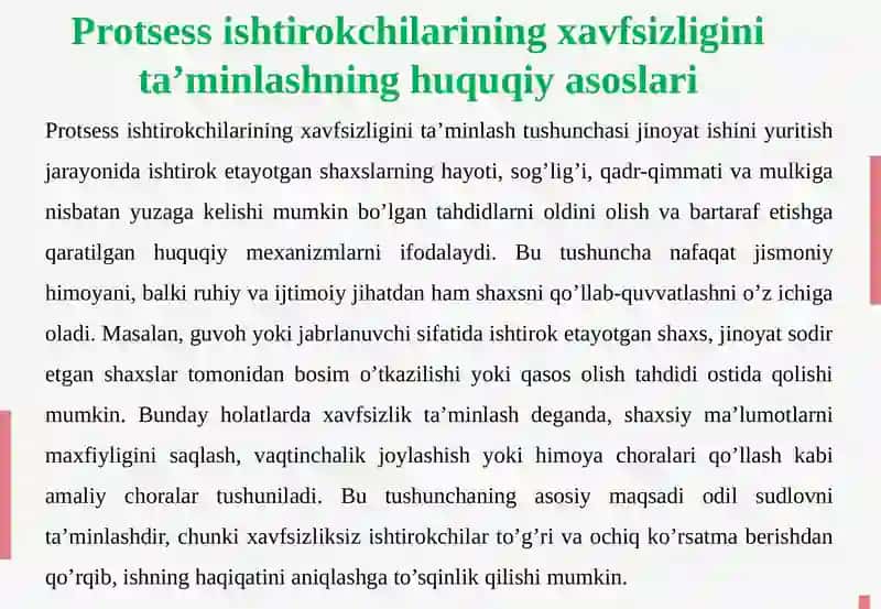 Protsessishtirokchilarining xavfsizligini ta’minlash 4