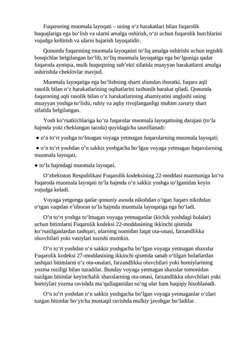 Mulk huquqi subyektlari va obyektlari 4