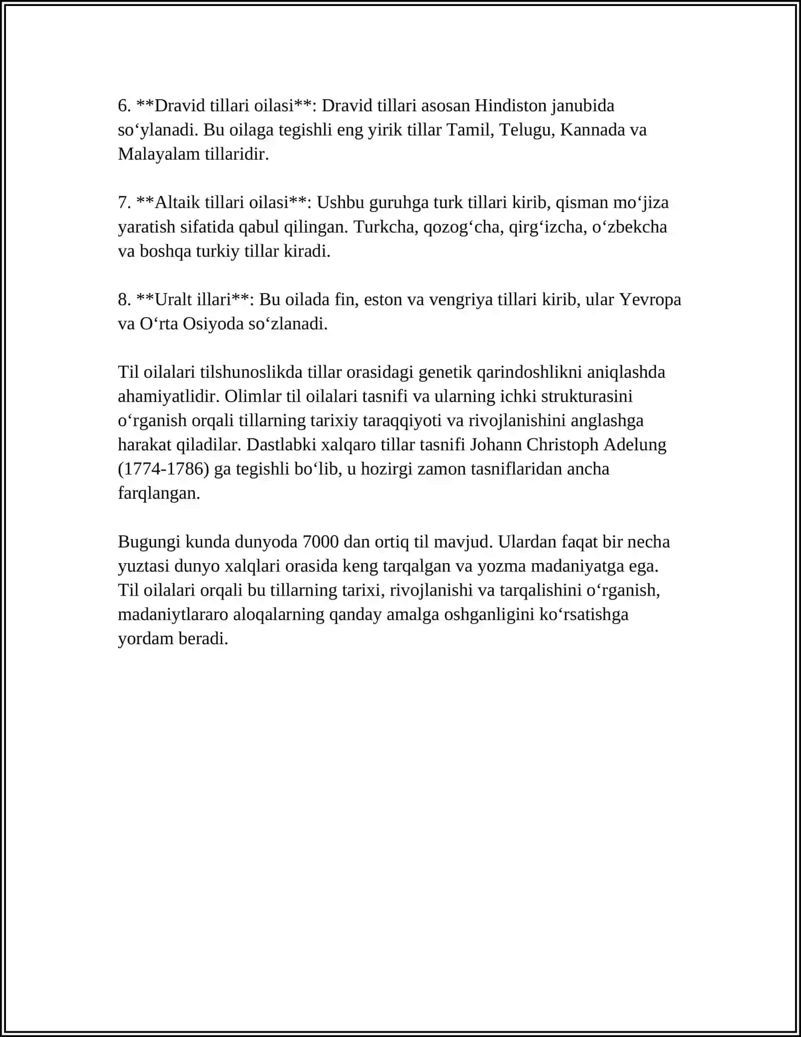Til oilalari 4
