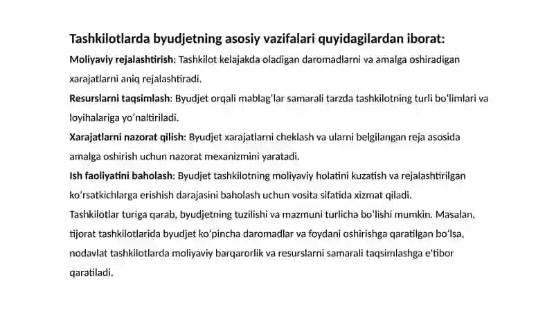 Byudjetlashtirish 4