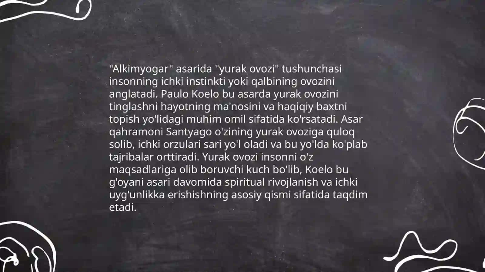 Poelo Koelo asarlaridagi ramzlar obrazli taffakkur tabiati aks etgan elementlar misollar orqali bayon etish 4