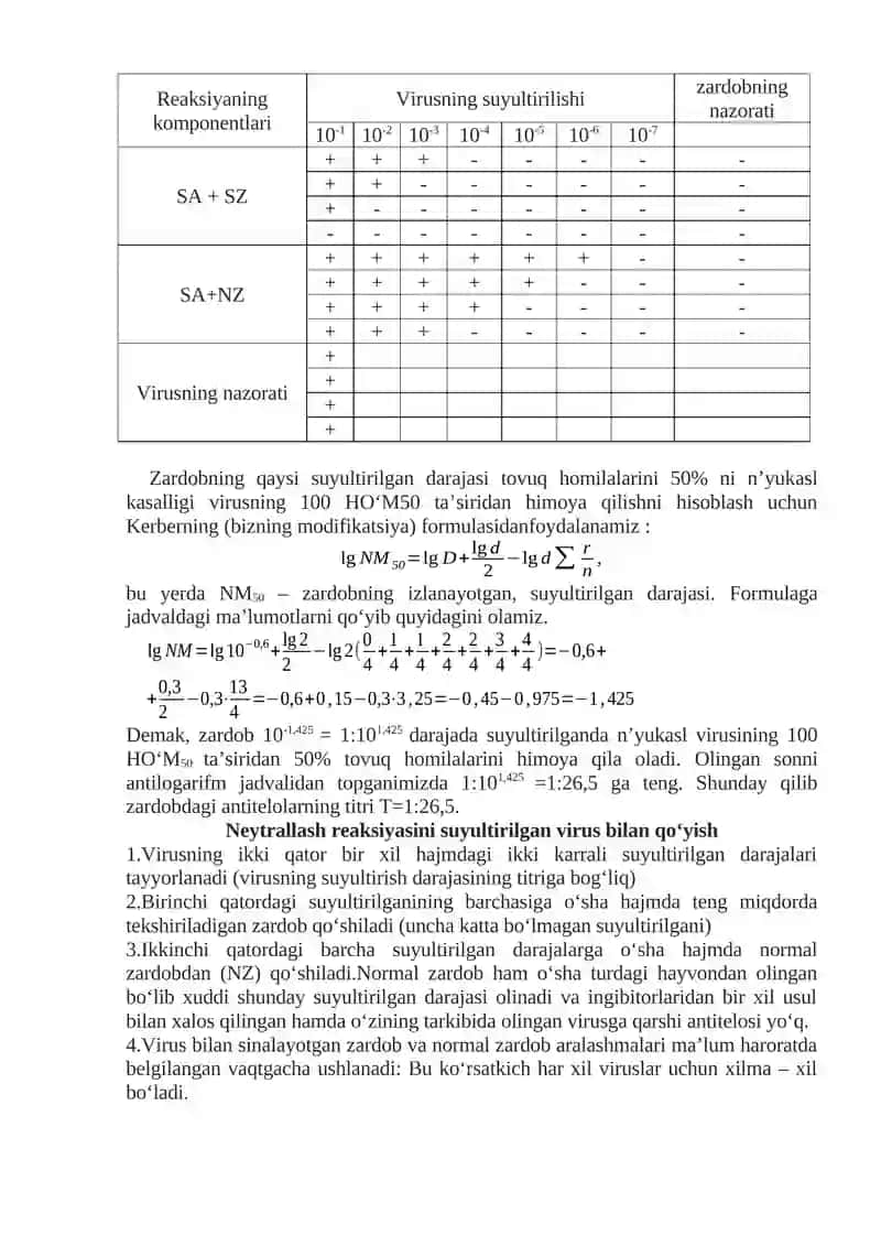 Laboratoriya mashg'uloti "Neytrallash reaksiyasi virusologiyada qo‘llanilishi" 4