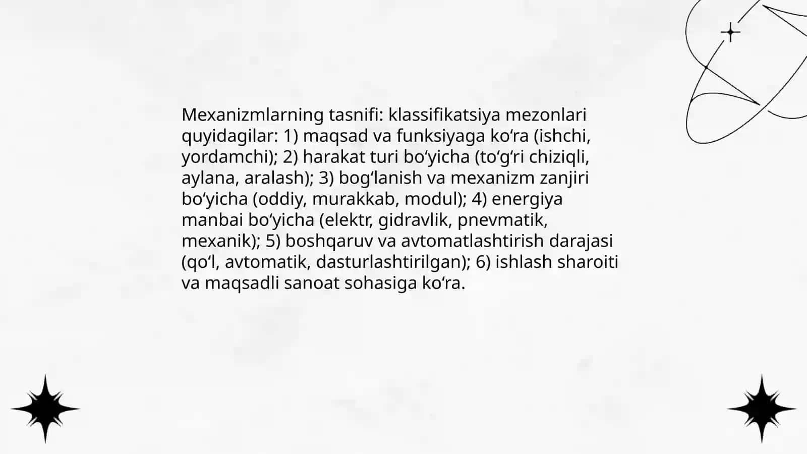 Mexanizmlarning tuzilmasi tasnifi 4