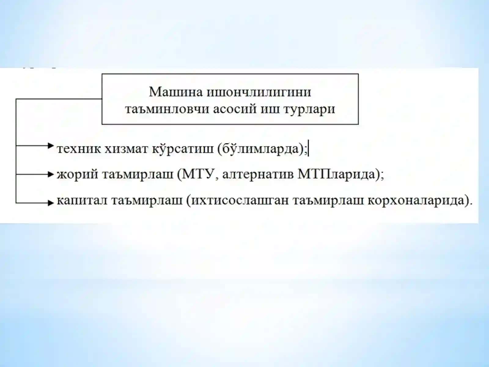 АВТОТРАНСПОРТ ВОСИТАЛАРИ ИШОНЧЛИЛИГИНИНГ АСОСИЙ ХУСУСИЯТЛАРИ ВА КЎРСАТКИЧЛАРИ 4
