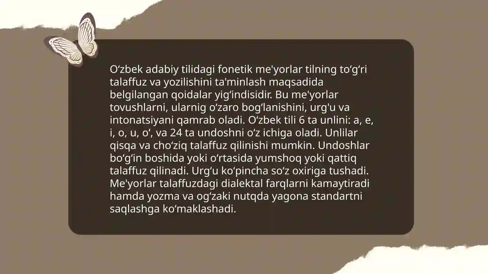 Oʻzbek shevalarining fonetikasi, uning hozirgi oʻzbek adabiy tiliga munosabati 4