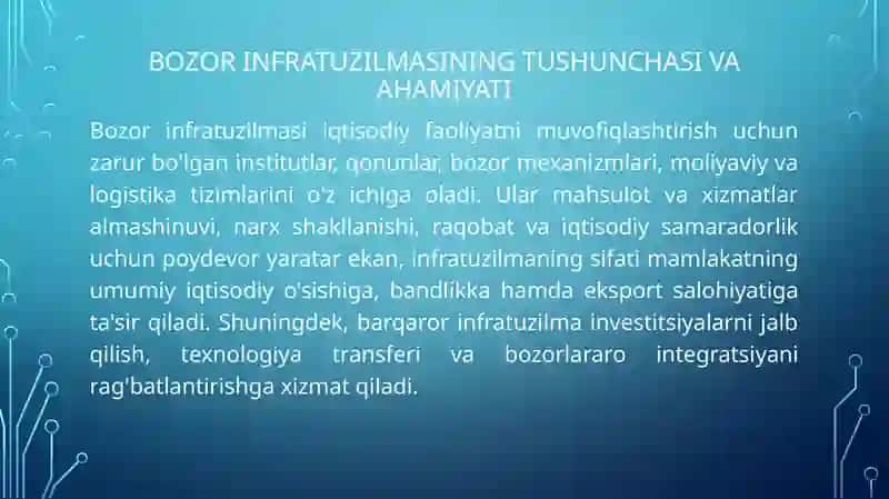 Bozor Infratuzilmasi 4