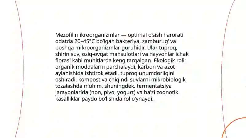 Psixrofil, mezofil va termofil mikroorganizmlar 4