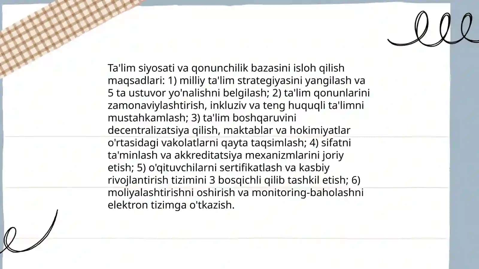 Ta'lim tizimidagi islohatlar 4