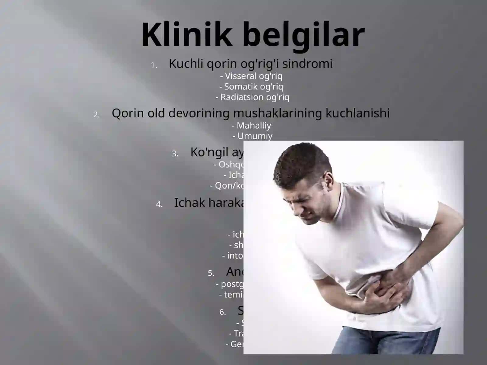 O'tkir qorin og’rig’i 4