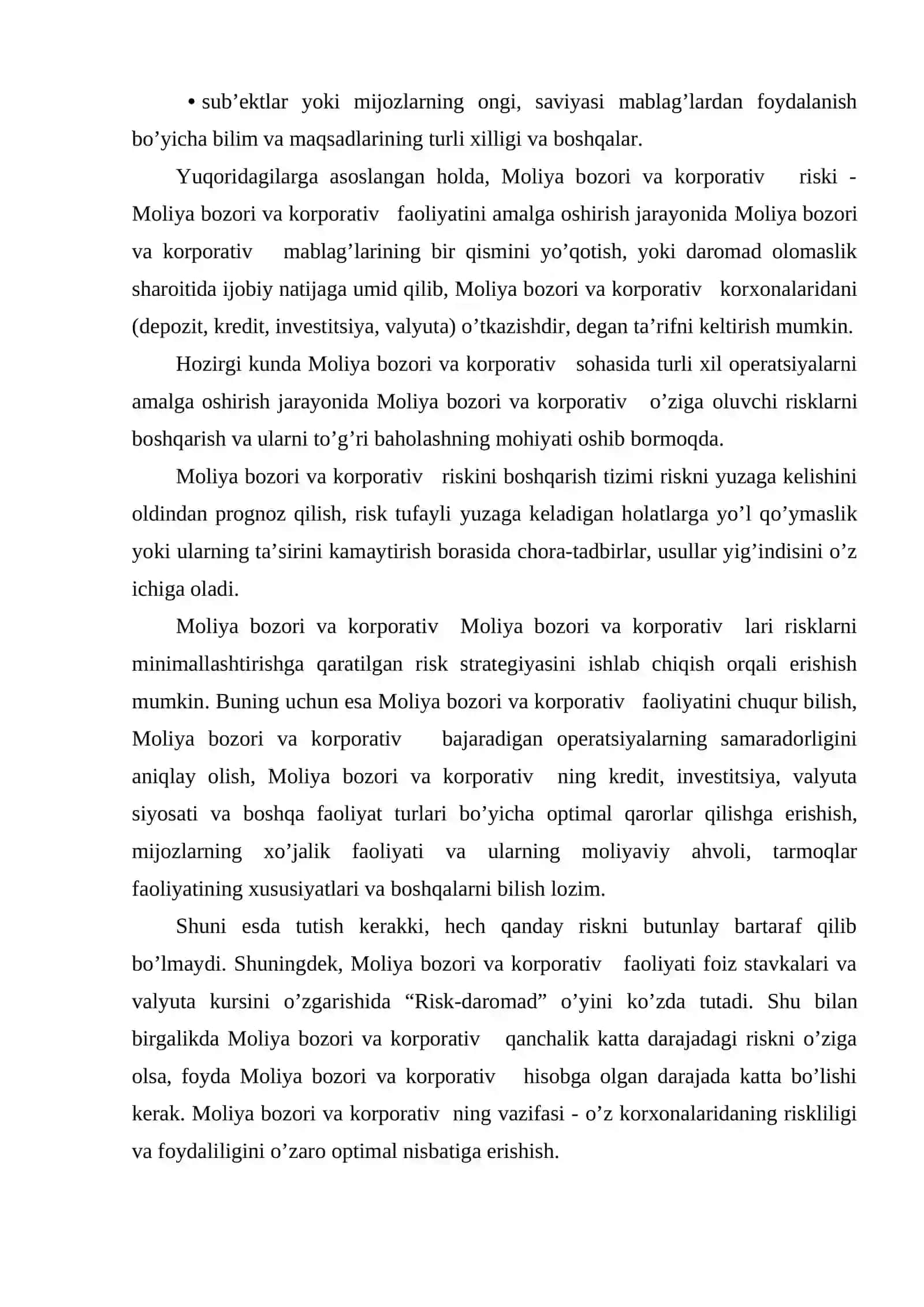Moliya bozori va korporativ boshqaruvning o'zaro bog'liqligi 4