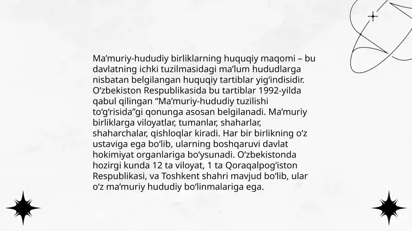 Yangi tahrirdagi O‘zbekiston Respublikasi Konstitutsiyasida davlatning ma’muriy-hududiy tuzilishi masalalari 4