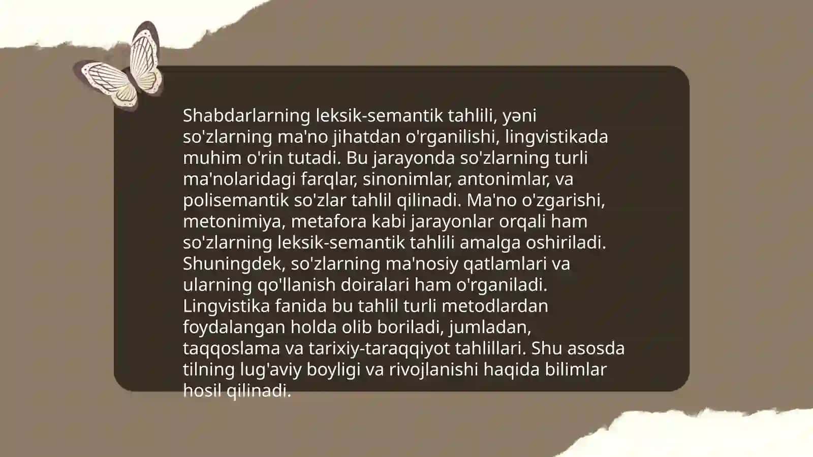 Shabdar va bersim sistematikasi va morfologiyasi 4