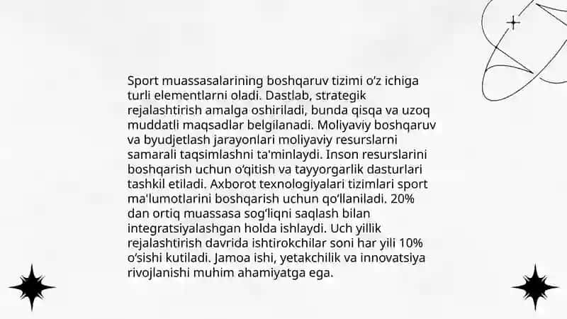 O'ZBEKISTONDA JISMONIY TARBIYA VA SPORTNI BOSHQARISHNING ZAMONAVIY TIZIMI 4