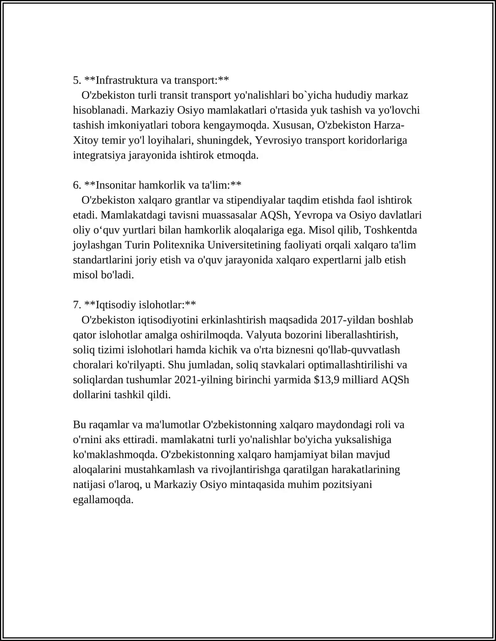 ÒZBEKISTON VA JAHON HAMJAMIYATI 4