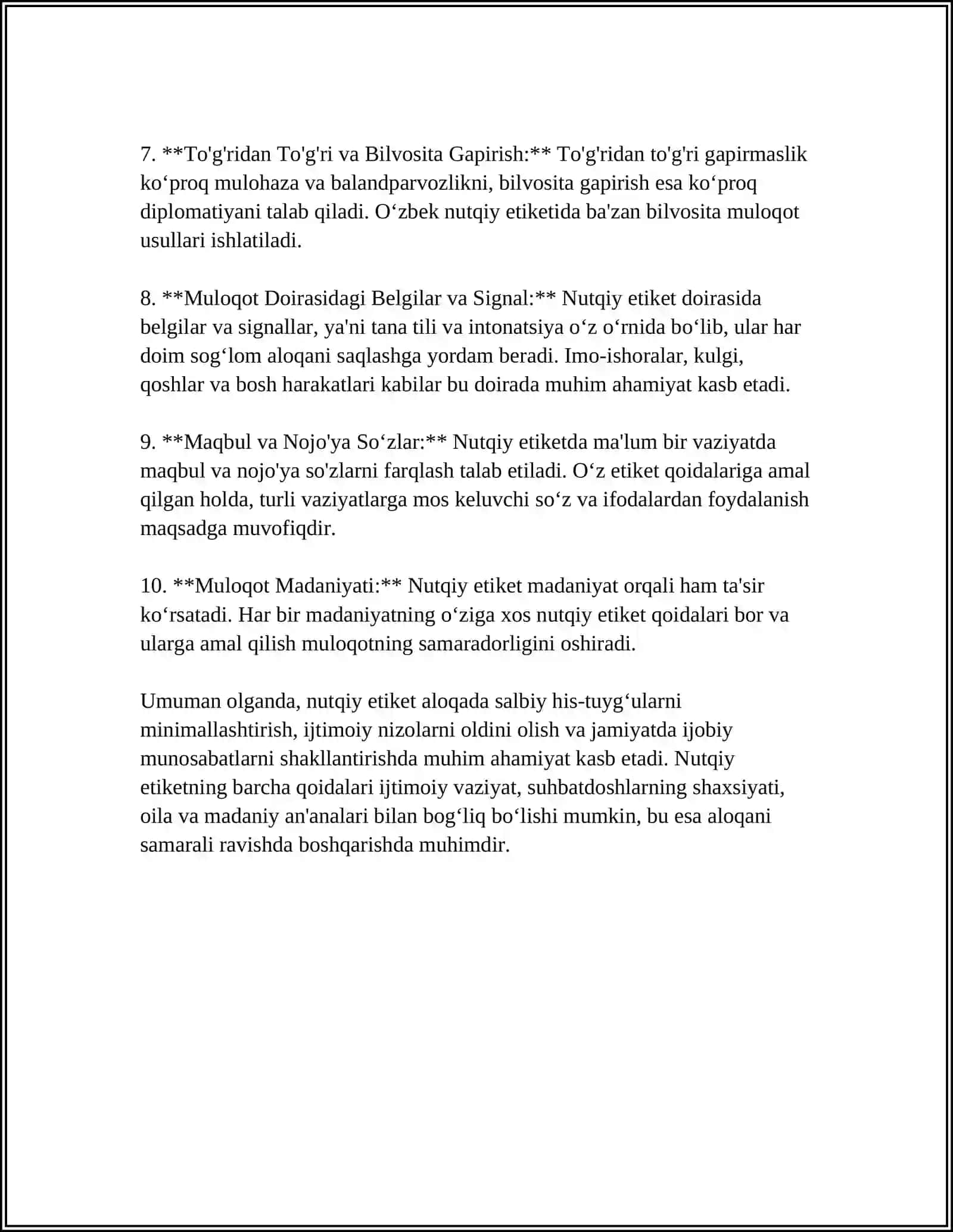 Nutqiy etiketning asosiy tushunchalari 4