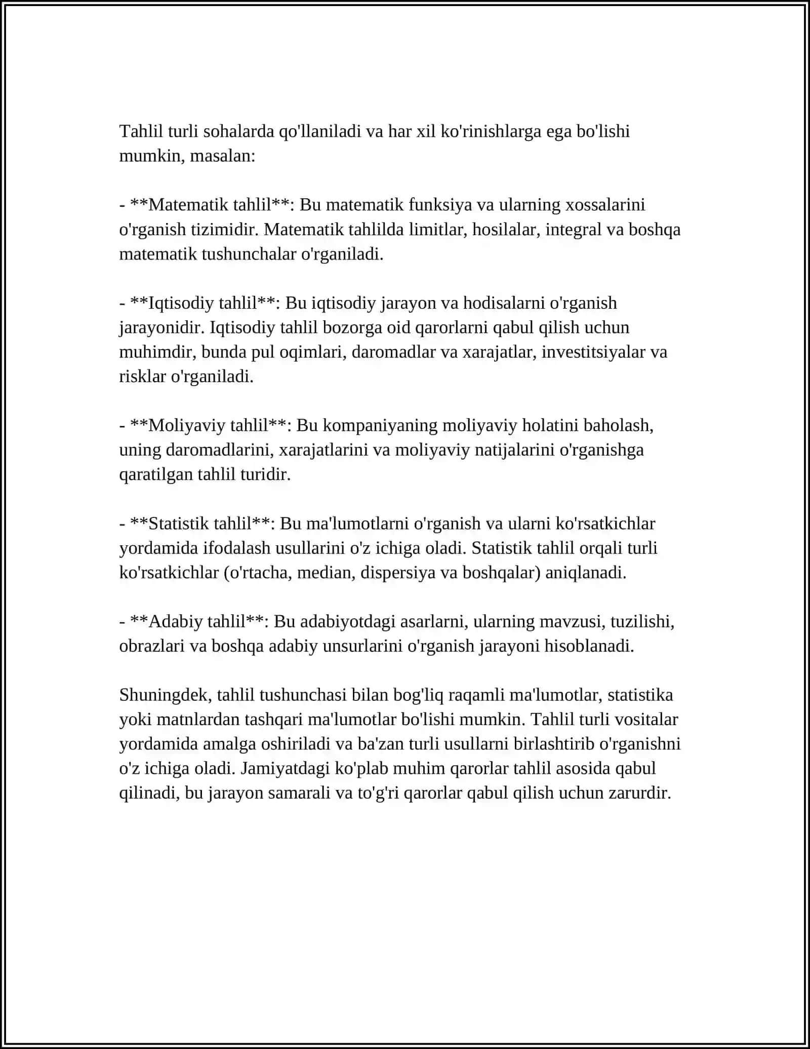 TAHLIL UCHUN KERAKLI MANBALAR TIZIMI 4