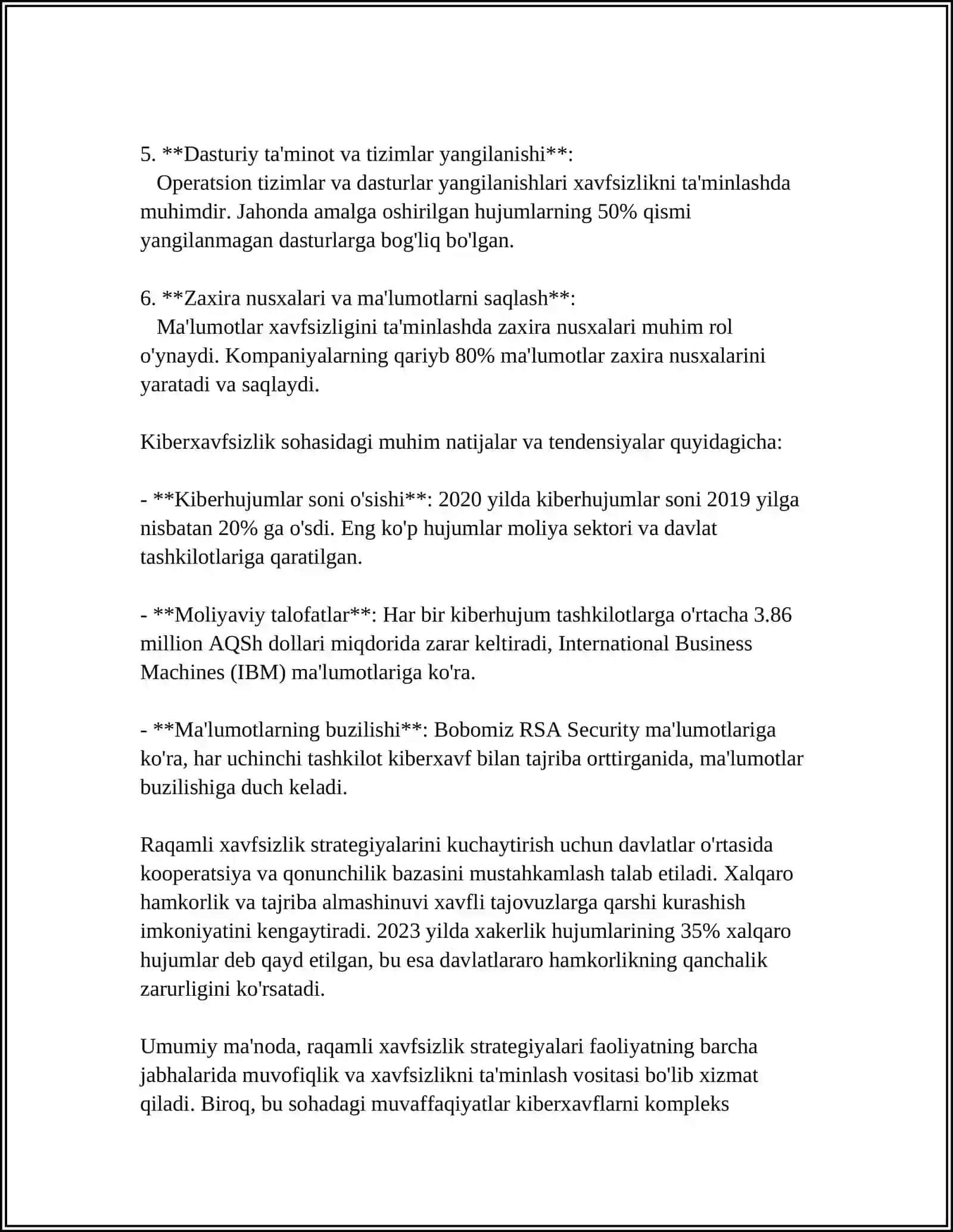 RAQAMLI QAL'A: ZAMONAVIY DUNYODA MAXFIYLIK VA XAVFSIZLIK 4