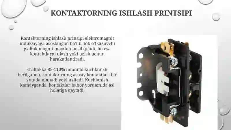 Kontaktorlar ishlatilishini tekshish 4